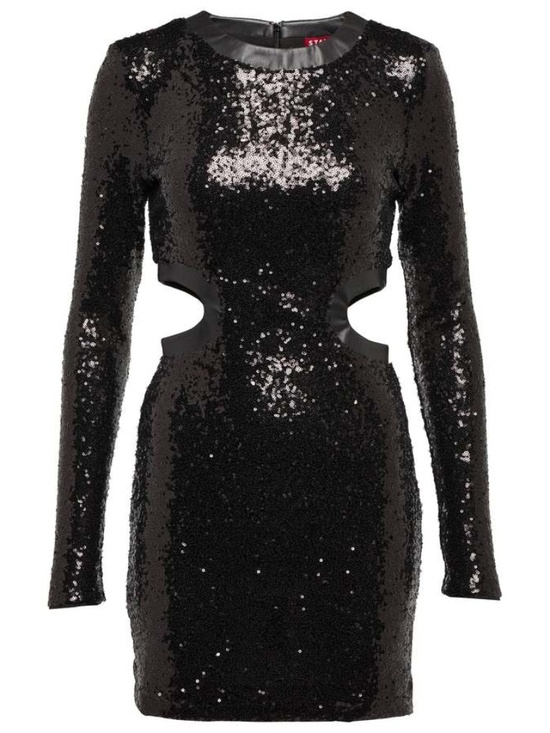 STAUD Dresses & Skirts - NWT STAUD | Dolce Long Sleeve Sequin Cutout Mini Dress in Black | Size Large